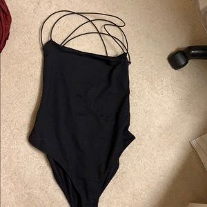 Free People Black Voodoo Duo Bodysuit
